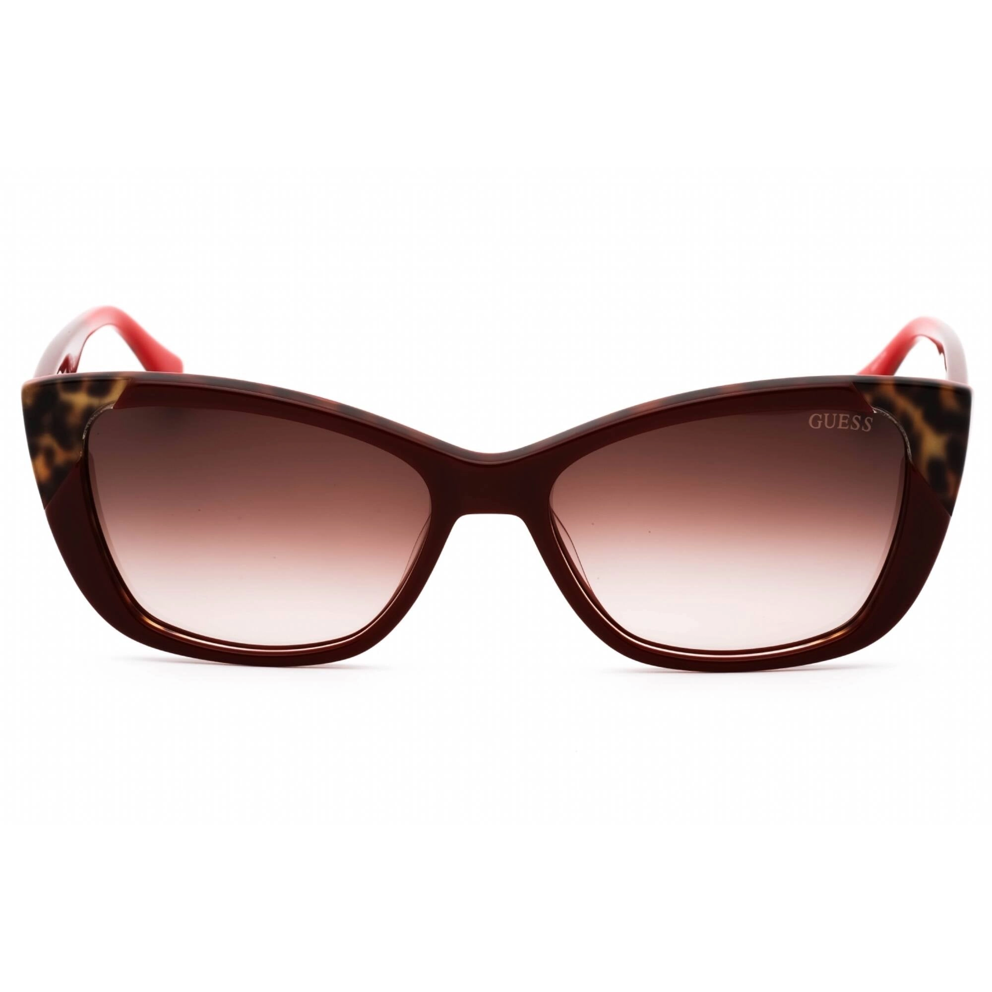 Guess Women's Sunglasses - Burgundy Cat Eye Plastic Full Rim Frame | GU7511 66F