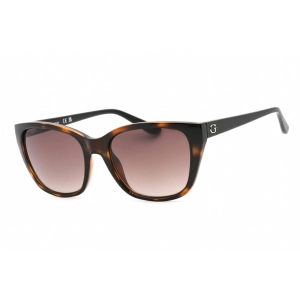 Guess Women's Sunglasses - Full Rim Dark Havana Plastic Cat Eye Frame | GU7593 52F