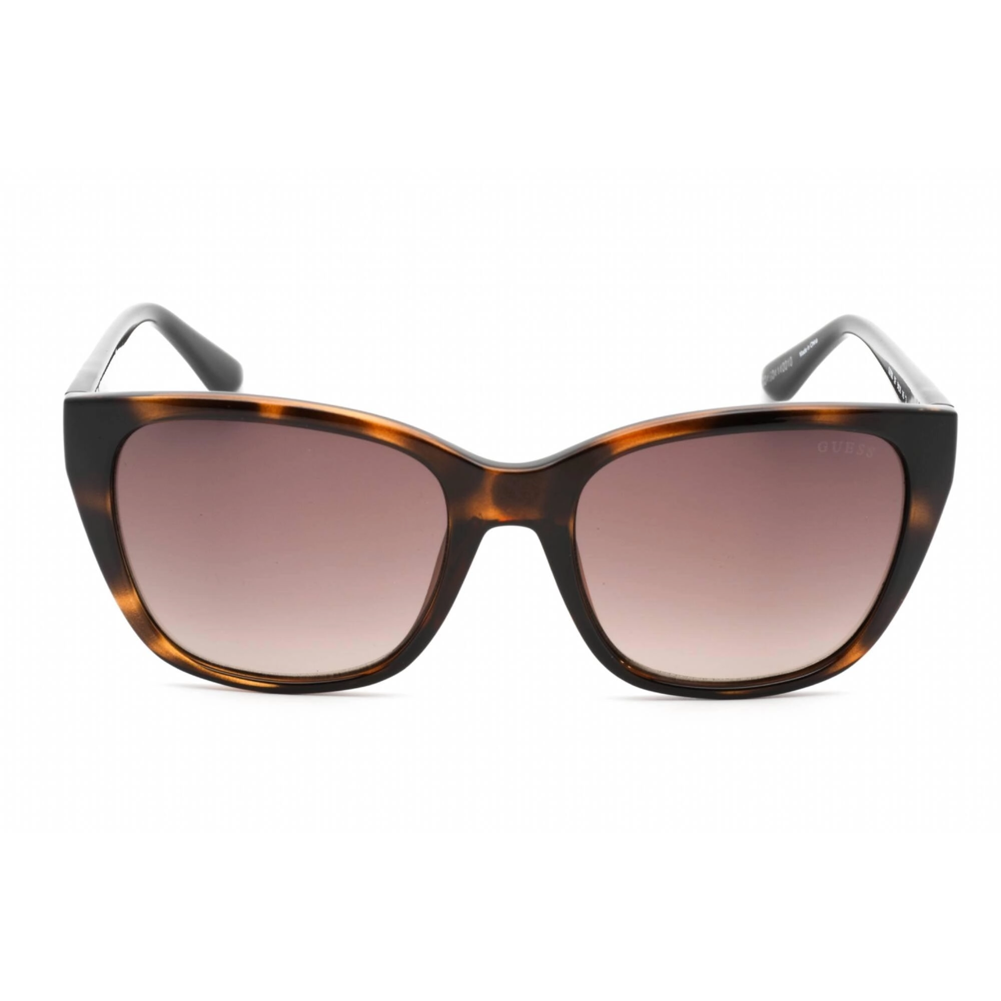 Guess Women's Sunglasses - Full Rim Dark Havana Plastic Cat Eye Frame | GU7593 52F
