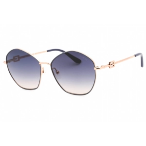 Guess Women's Sunglasses - Grey/Rose Gold Metal Geometric Shape Frame | GU7907 20B