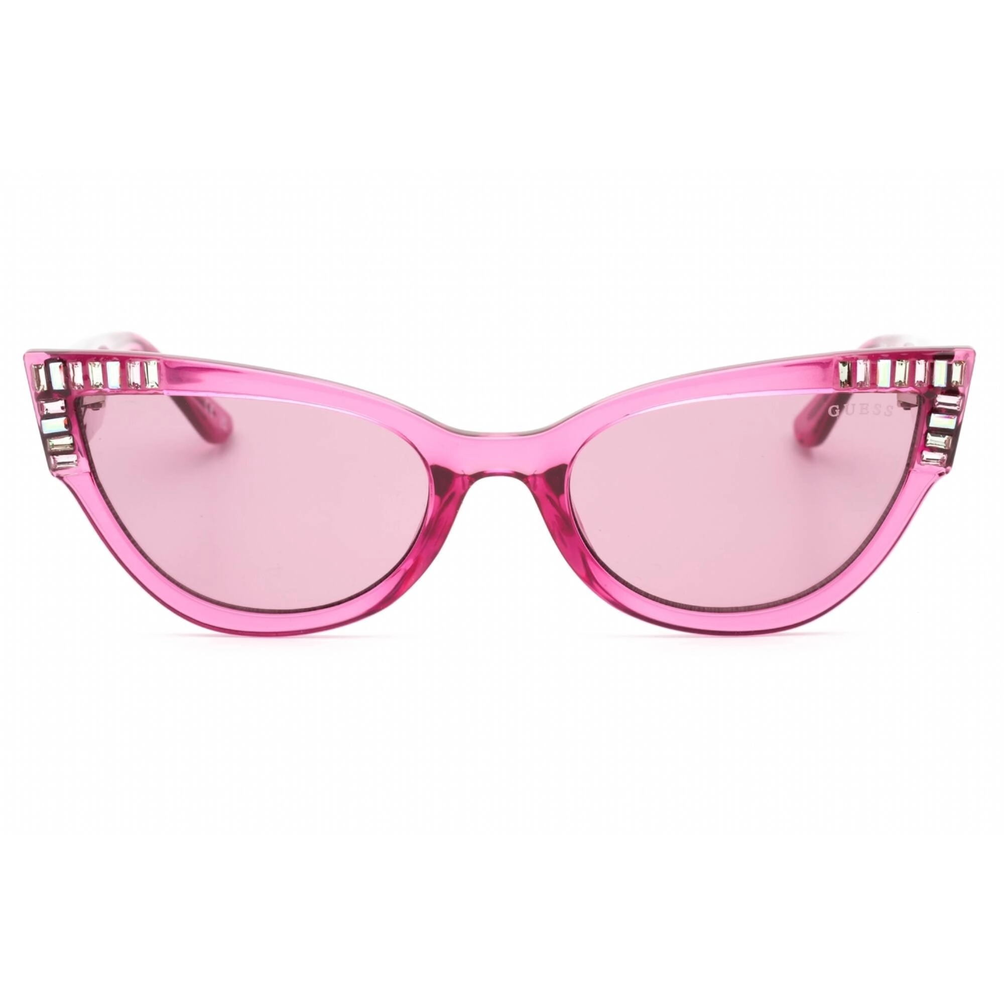 Guess Women's Sunglasses - Transparent Violet Cat Eye Full Rim Frame | GU7901 83Y