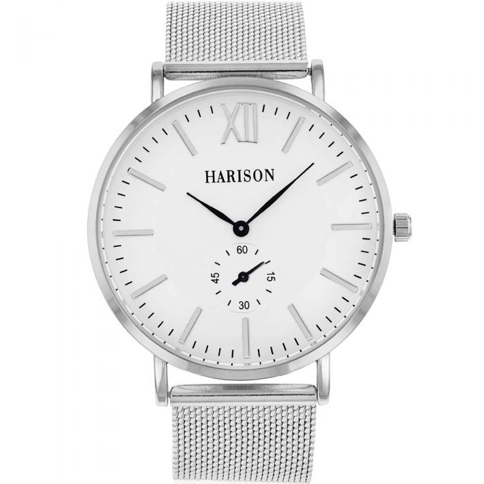 Harison Silver Tone Mesh Watch *Imitation Sub Dial