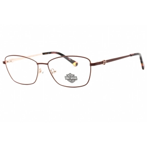 Harley Davidson Women's Eyeglasses - Matte Bordeaux Metal Cat Eye Frame | HD0560 070