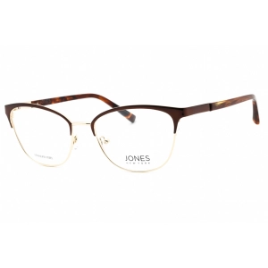 Jones New York Women's Eyeglasses - Brown Metal Cat Eye Full Rim Frame | J486 0BRO