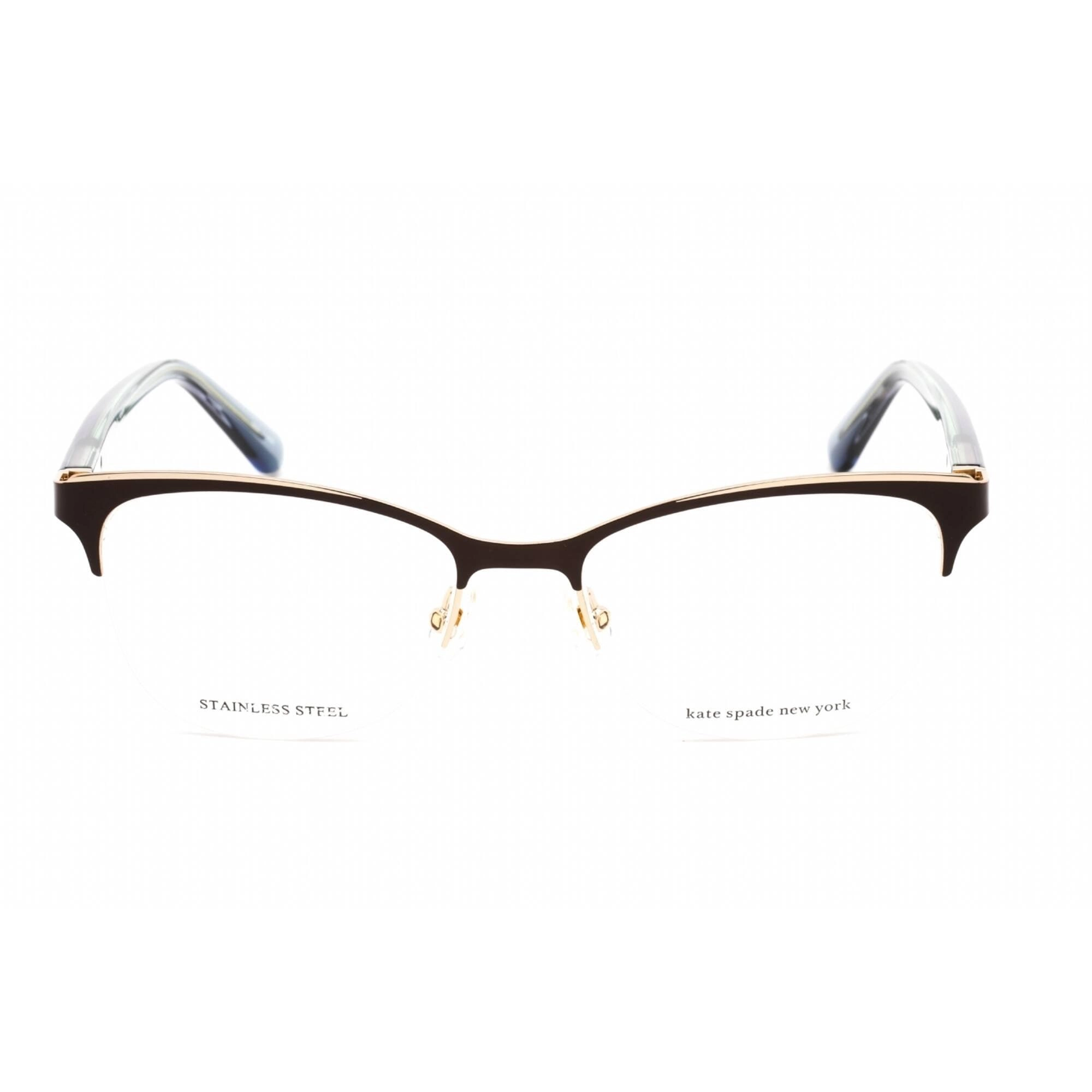 Kate Spade Women's Eyeglasses - Half Rim Brown and Turquoise Plastic | BRIEANA 07J5 00