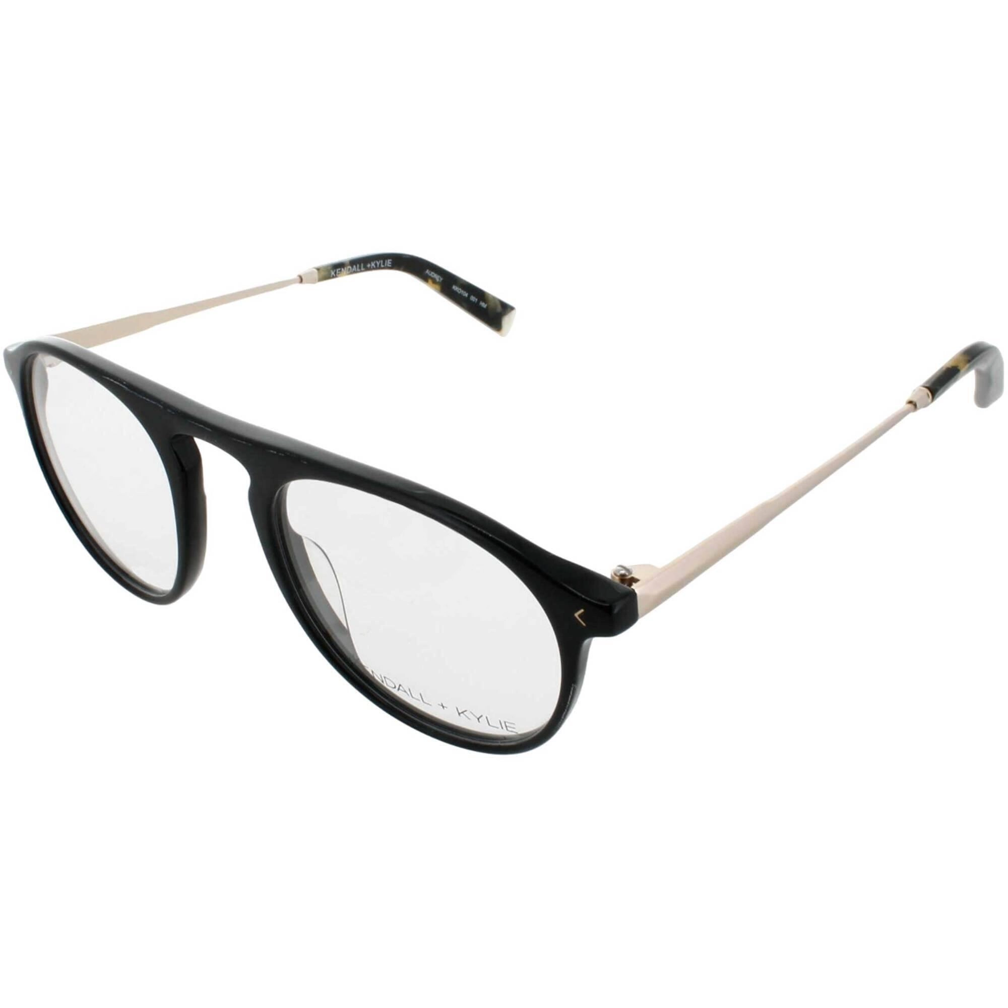 Kendall   Kylie Women's Eyeglasses - Black Round Frame Demo Lens | KKO104G AUDREY 1