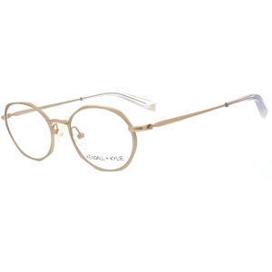 Kendall   Kylie Women's Eyeglasses - Light Gold Metal Oval Frame | KKO162G ALANA 718
