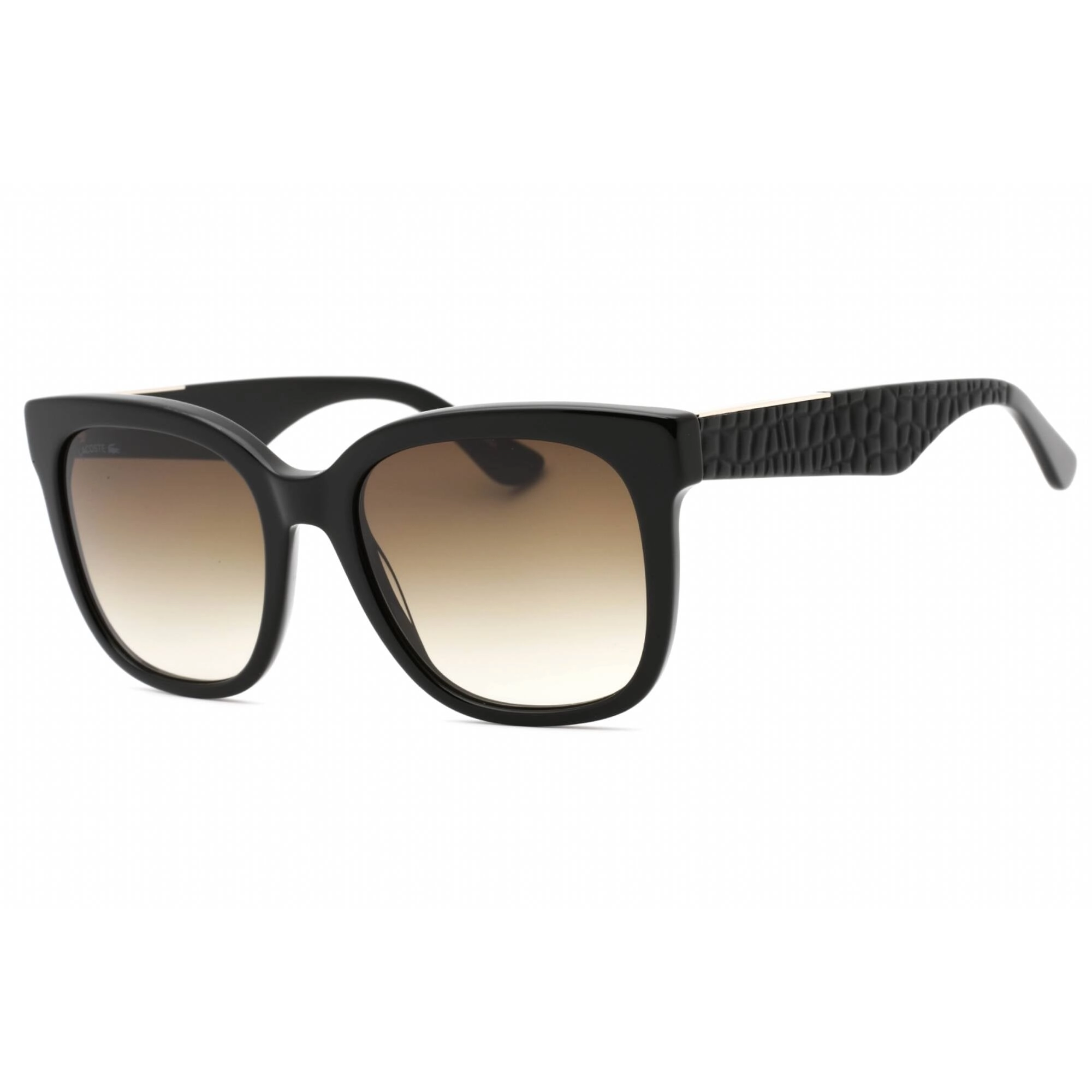 Lacoste Women's Sunglasses - Black Square Shape Frame Brown Gradient Lens | L970S 001