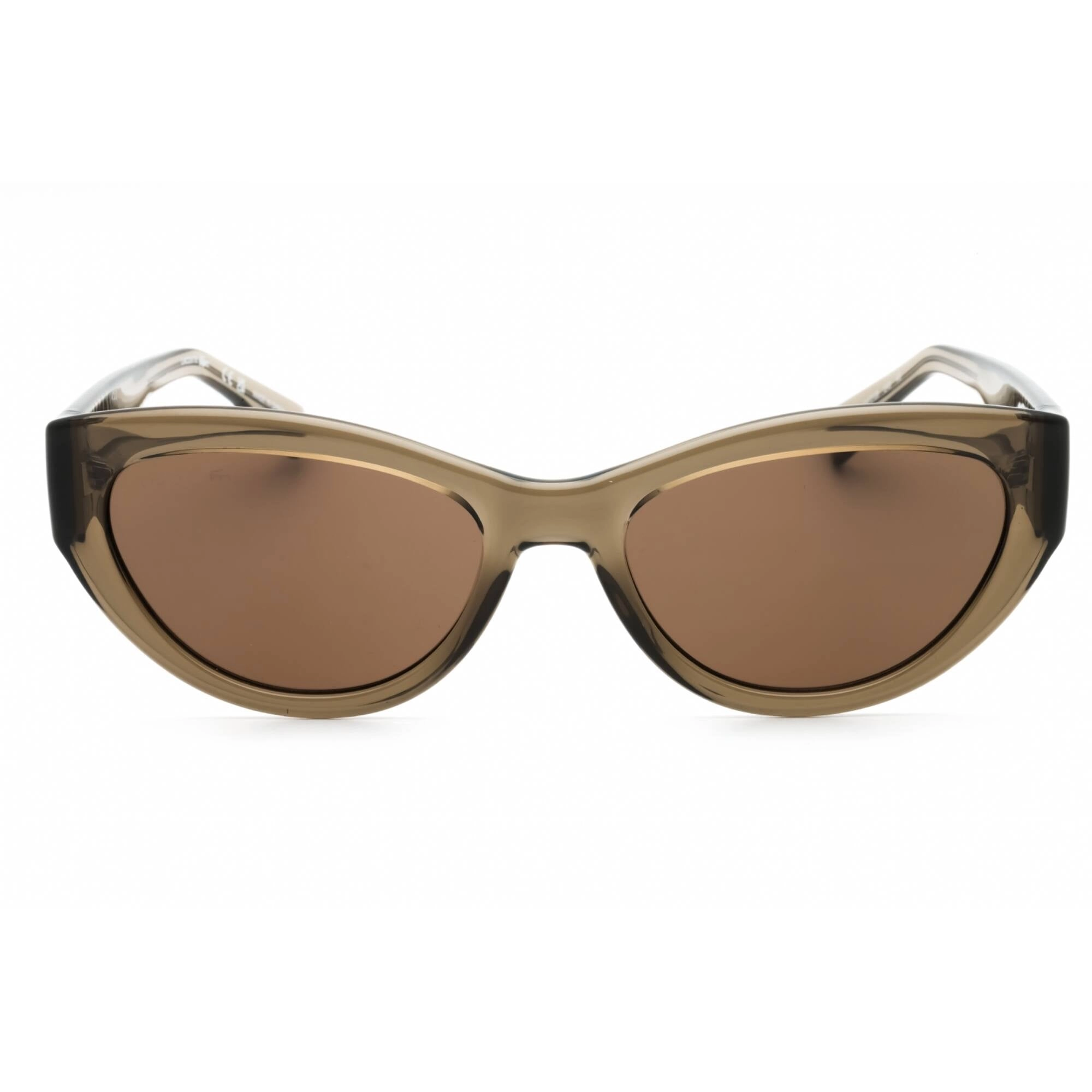 Lacoste Women's Sunglasses - Transparent Brown Cat Eye Full Rim Frame | L6013S 210