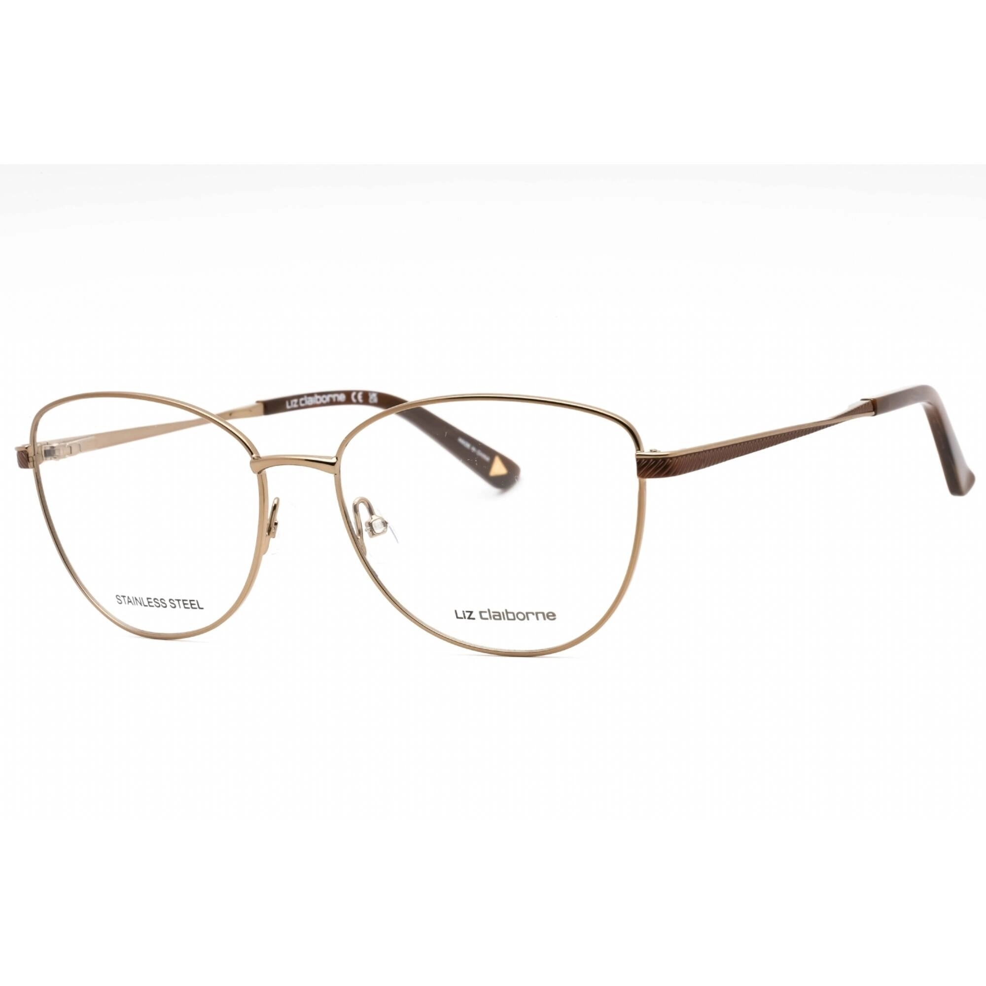 Liz Claiborne Women's Eyeglasses - Brown Cat Eye Full Rim Frame | L 672 009Q 00