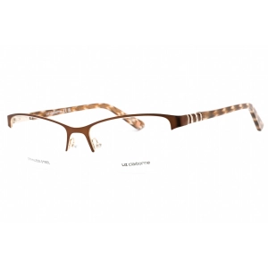 Liz Claiborne Women's Eyeglasses - Brown Metal Frame Clear Demo Lens | L 615 0RF4 00
