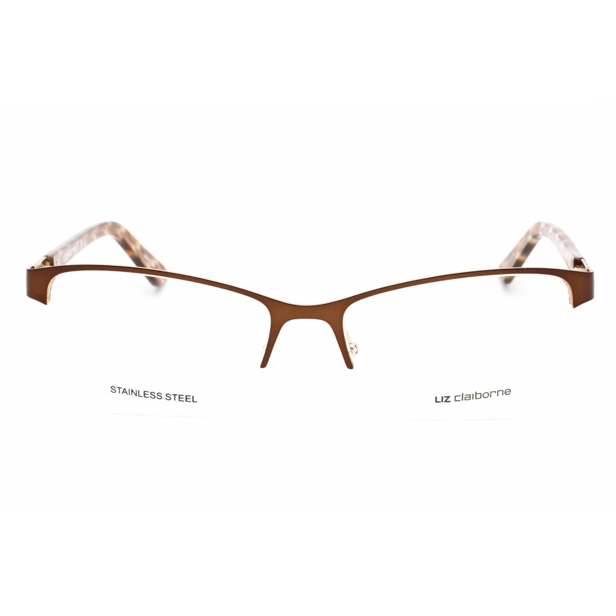 Liz Claiborne Women's Eyeglasses - Brown Metal Frame Clear Demo Lens | L 615 0RF4 00
