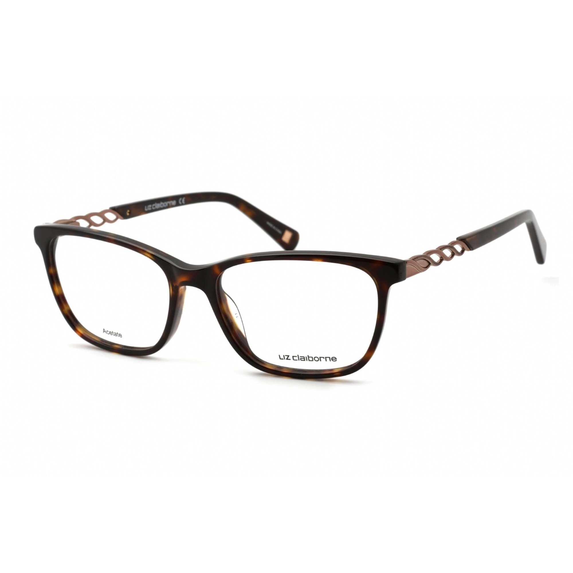 Liz Claiborne Women's Eyeglasses - Clear Lens Havana Rectangular Frame | L 648 0086 00