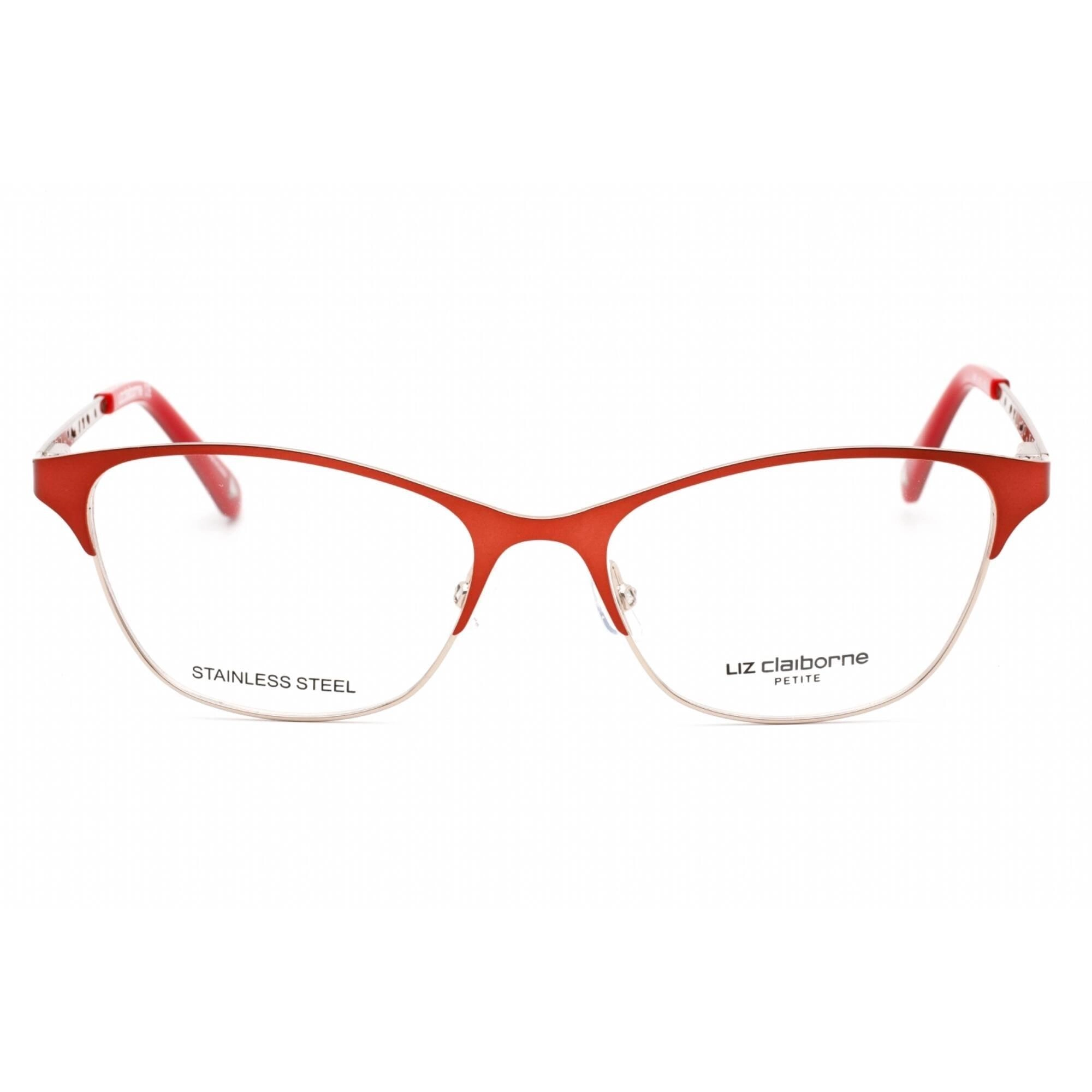 Liz Claiborne Women's Eyeglasses - Clear Lens Matte Red Gold Frame | L 465 0G1C 00
