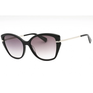Longchamp Women's Sunglasses - Black Plastic Cat Eye Full Rim Shape Frame| LO627S 001