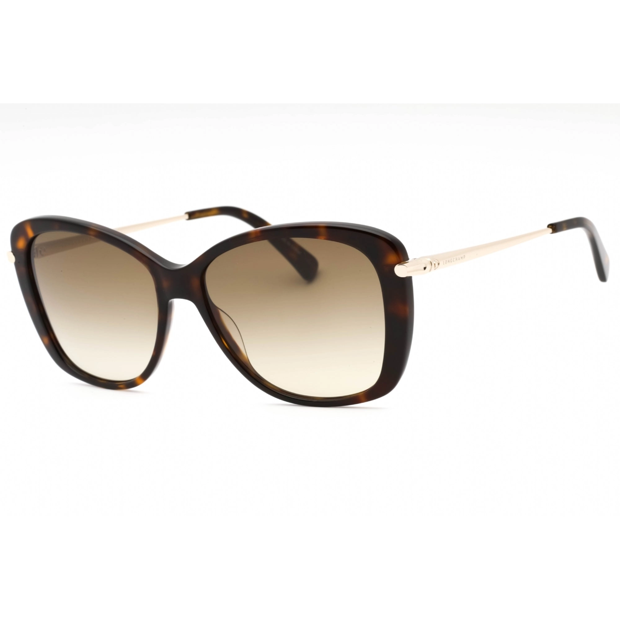 Longchamp Women's Sunglasses - Dark Havana Plastic Butterfly Full Rim | LO616S 213