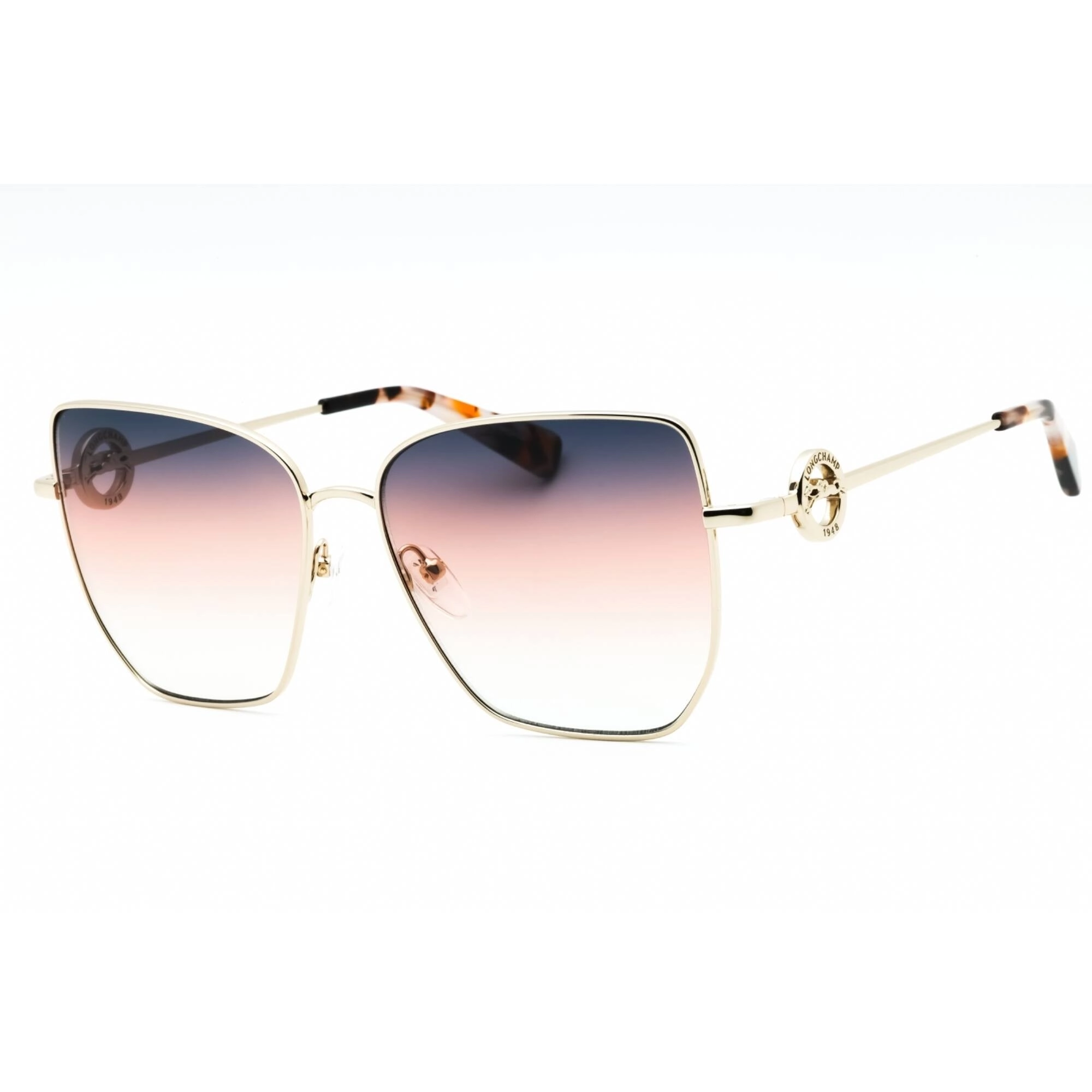 Longchamp Women's Sunglasses - Gold Metal Full Rim Butterfly Shape Frame| LO169S 726