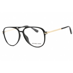 Michael Kors Women's Eyeglasses - Black Plastic Full Rim Aviator Frame | 0MK4096U 3005