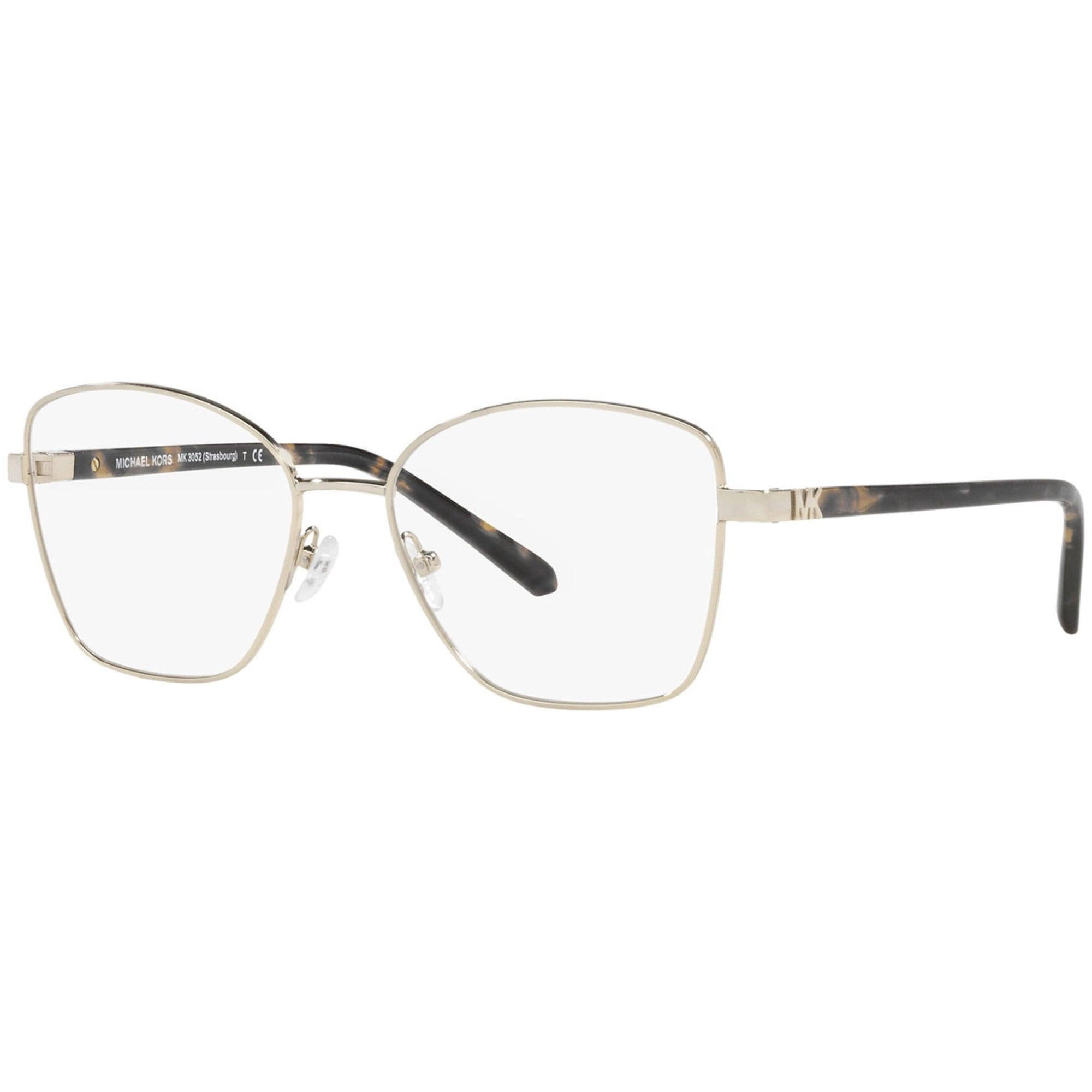 Michael Kors Women's Eyeglasses - Light Gold Cat Eye Full Rim Frame | 0MK3052 1014