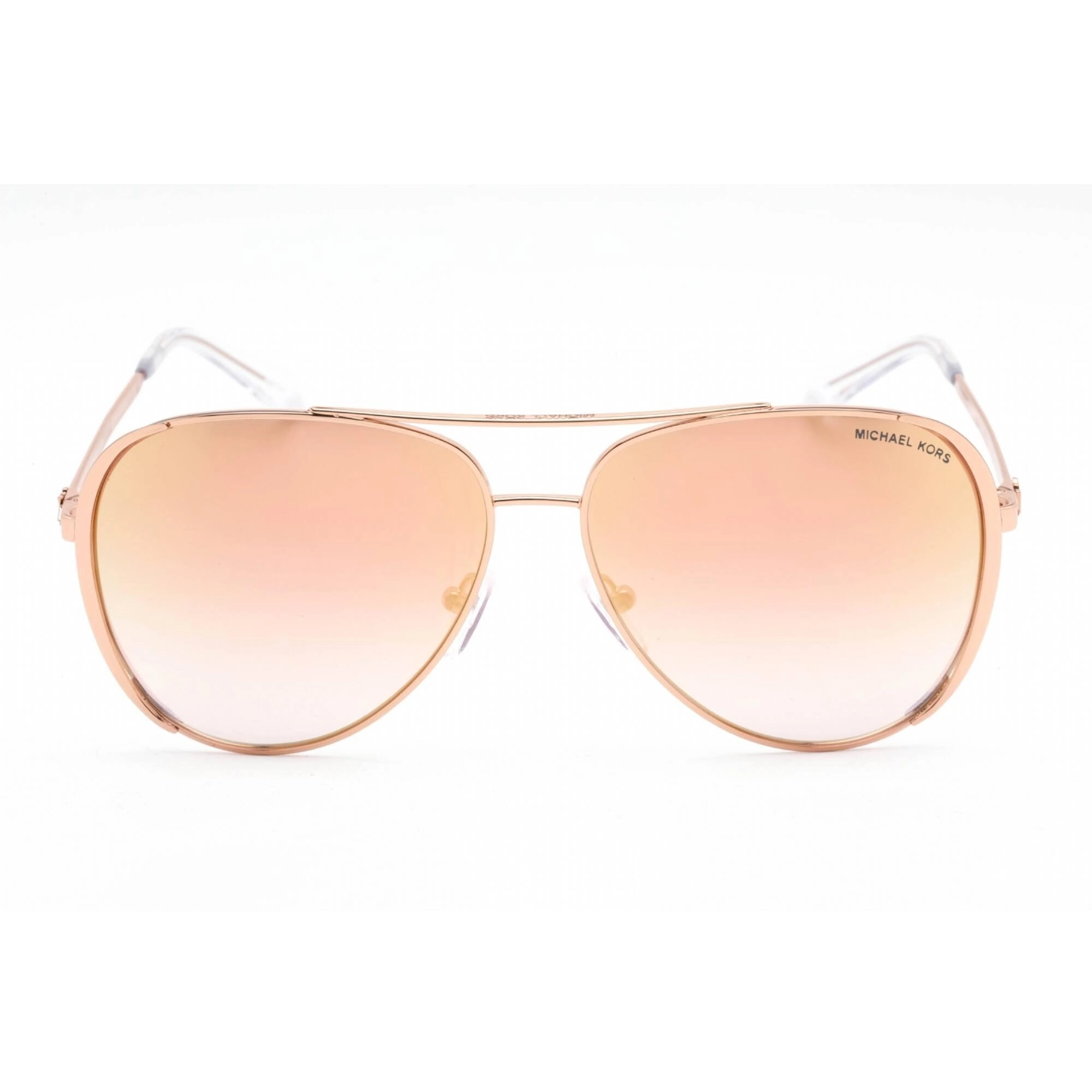 Michael Kors Women's Sunglasses - Full Rim Rose Gold Metal Aviator | 0MK1101B 11086F
