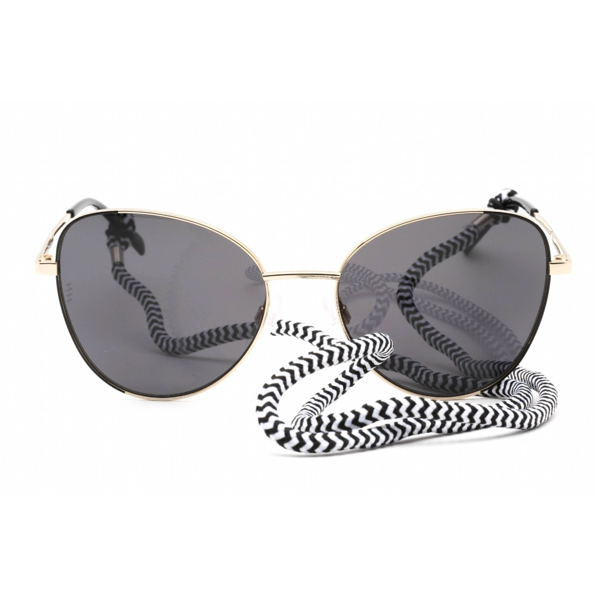 Missoni Women's Sunglasses - Black Gold Cat Eye Frame Grey Lens | MMI 0038/S 2M2 IR