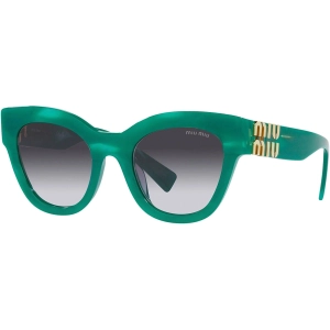 Miu Miu Women's Sunglasses - Green Cat Eye Frame Grey Gradient Lens | 01YS 15H09S