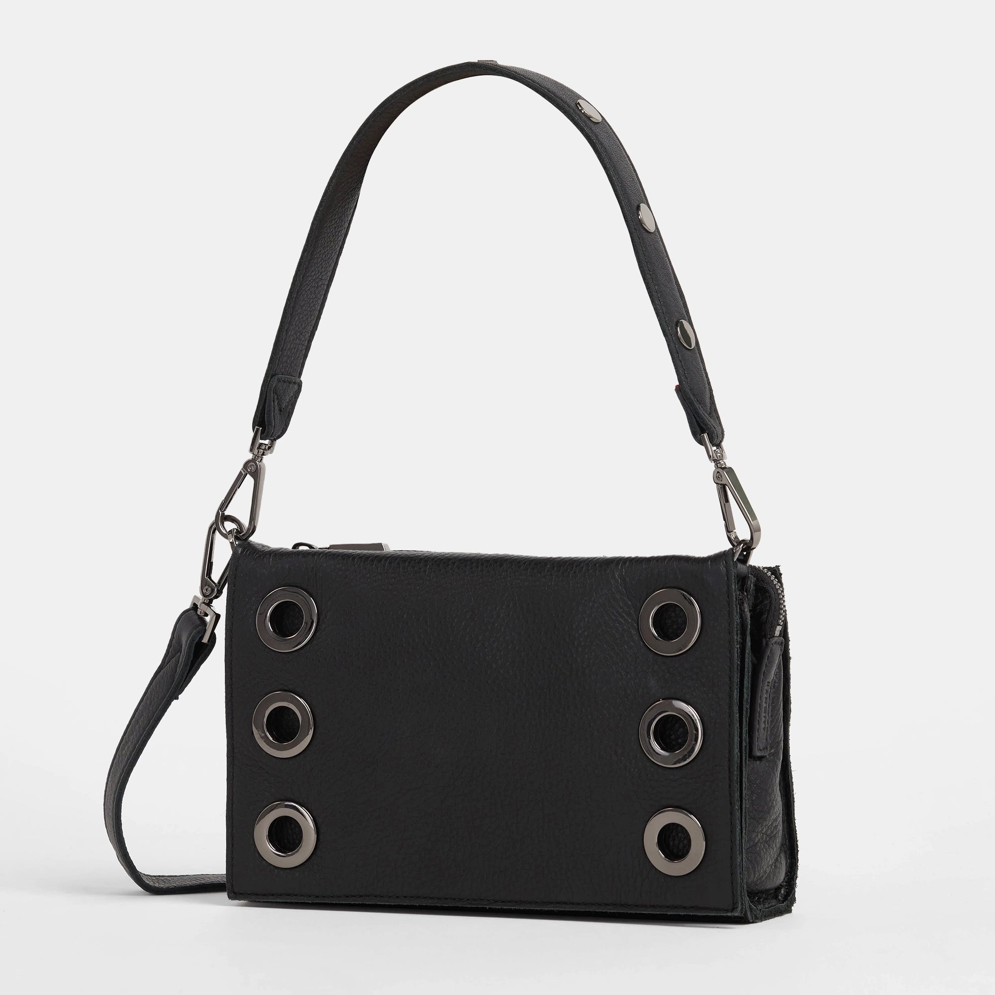 Montana Clutch | Black Lugano/Gunmetal | Sml
