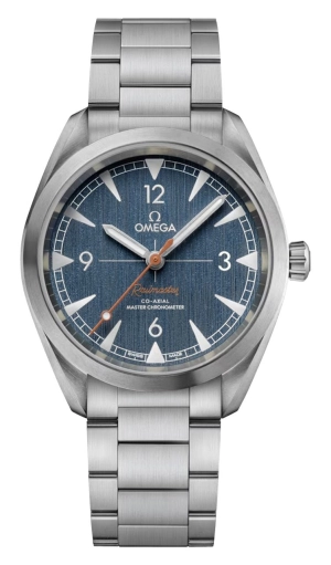 Omega Seamaster Railmaster Automatic Chronometer Stainless Steel Blue Dial Mens Watch 220.10.40.20.03.001