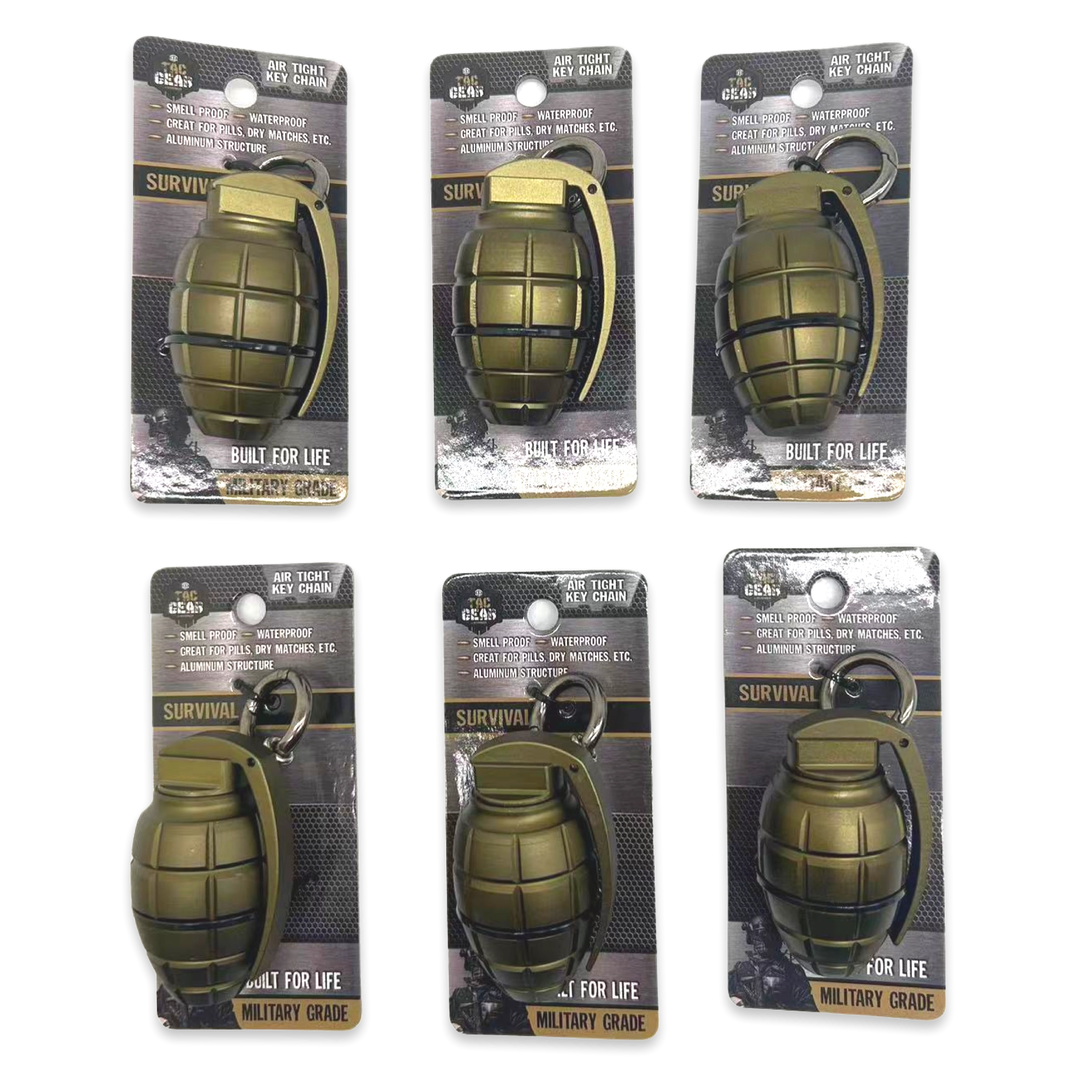 Patriot Grenade Storage Key Chain - 6 Pieces Per Retail Ready Display 23513
