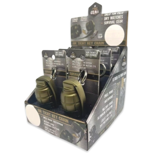 Patriot Grenade Storage Key Chain - 6 Pieces Per Retail Ready Display 23513
