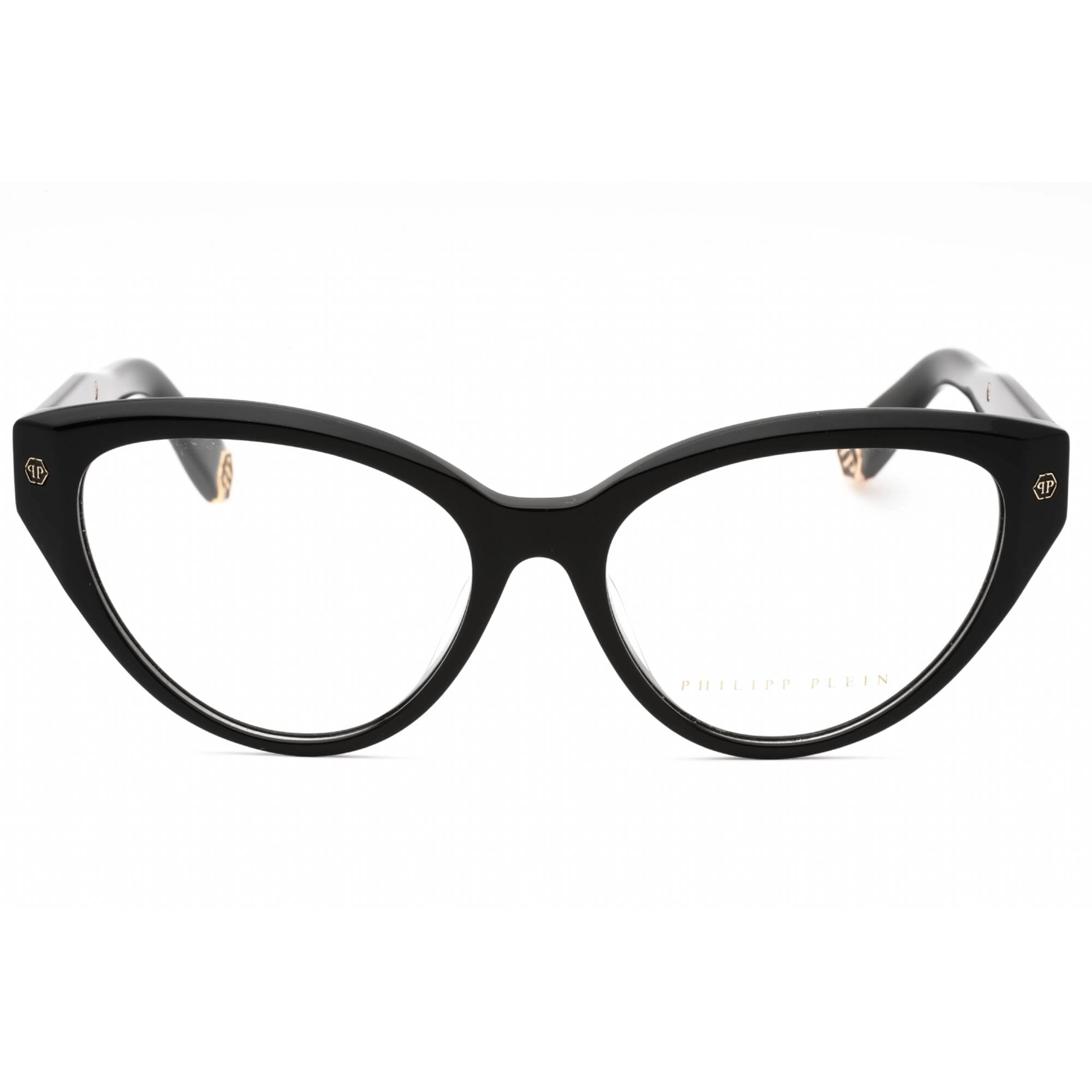 Philipp Plein Women's Eyeglasses - Shiny Black Plastic Cat Eye Frame | VPP052M 0700