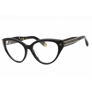Philipp Plein Women's Eyeglasses - Shiny Black Plastic Cat Eye Frame | VPP052M 0700