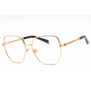 Philipp Plein Women's Eyeglasses - Shiny Copper Gold Metal Geometric | VPP054S 08FC