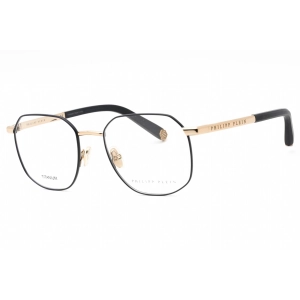 Philipp Plein Women's Eyeglasses - Shiny Grey Gold Metal Square Frame | VPP020M 02A8