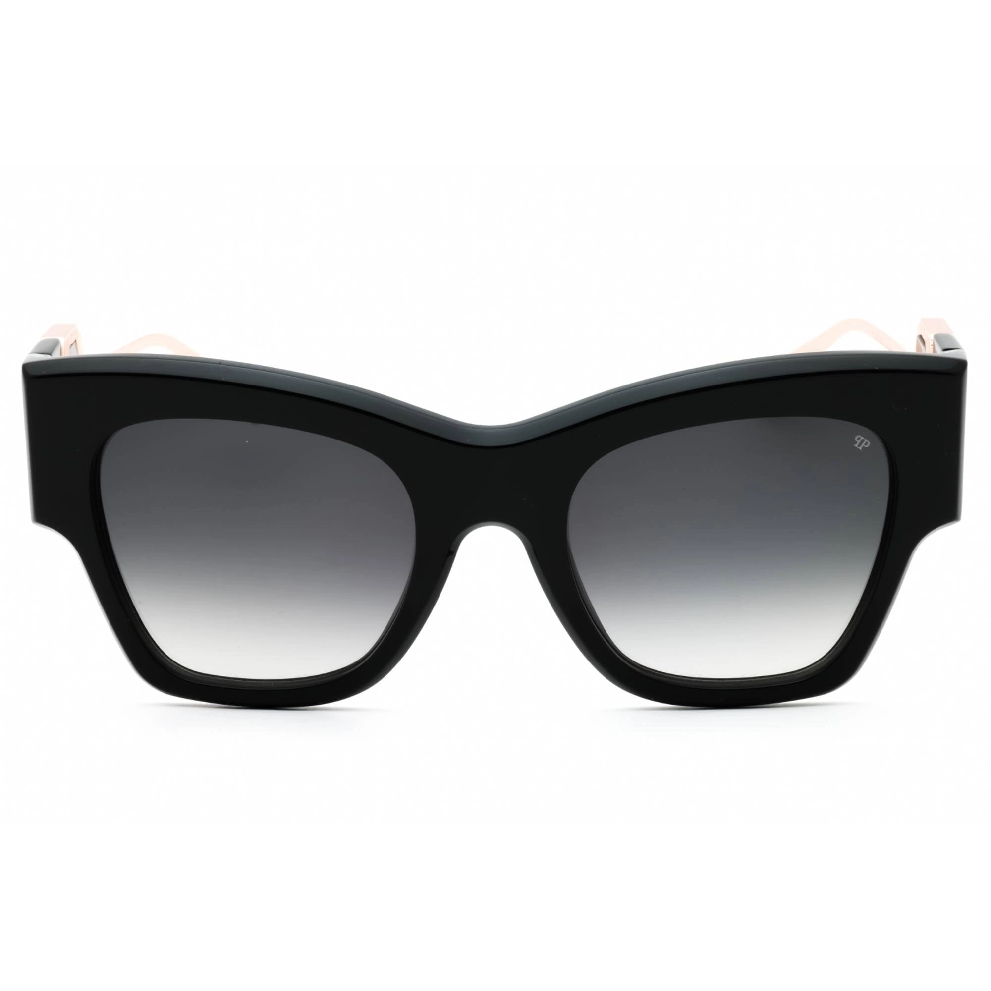 Philipp Plein Women's Sunglasses - Glossy Black Plastic Cat Eye Frame | SPP120M 0700