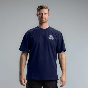 Positivity Block Tee Unisex WASHED NAVY