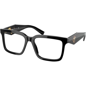 Prada Women's Eyeglasses - Full Rim Black Acetate Rectangular Frame | 0PR10YV 1AB1O1