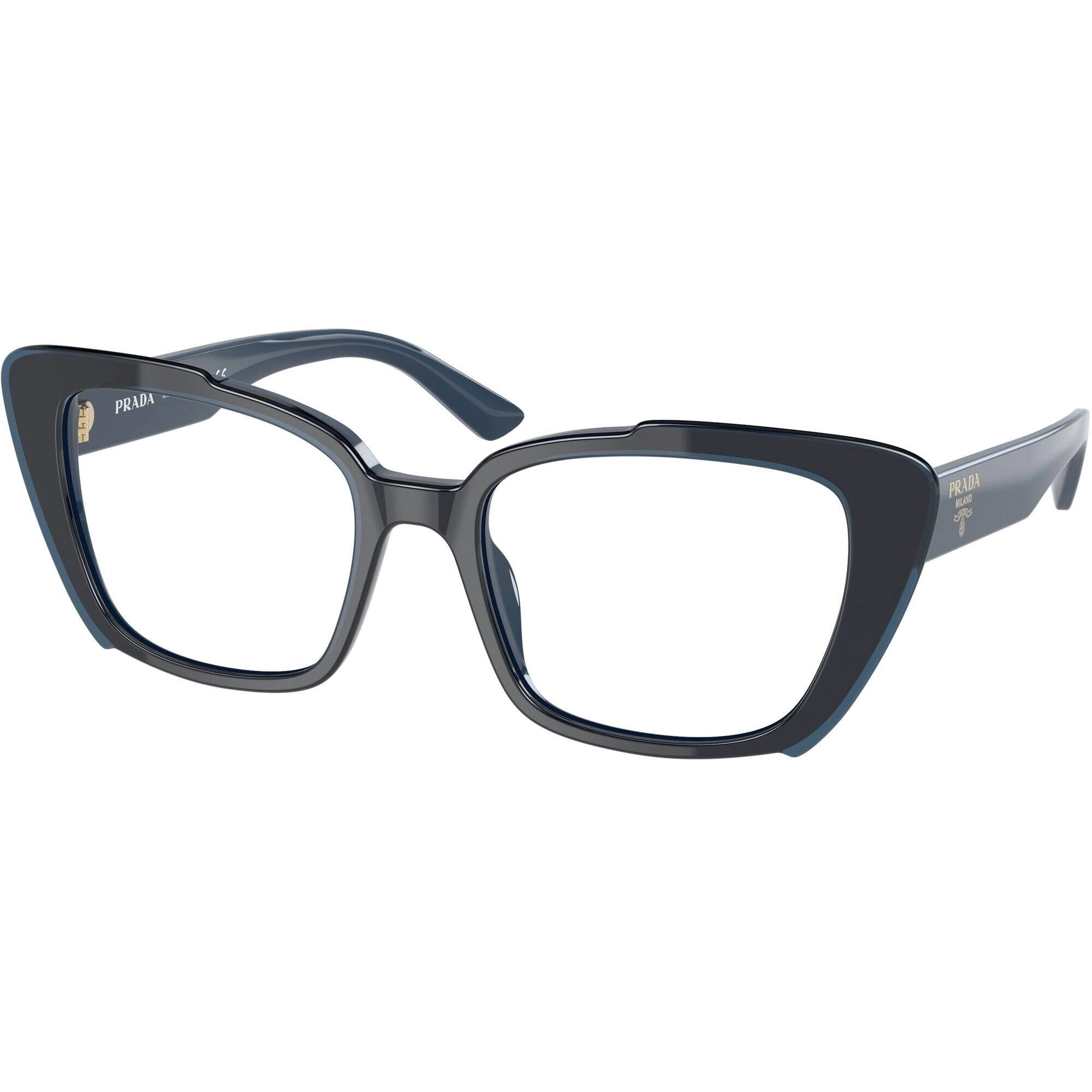 Prada Women's Eyeglasses - Full Rim Blue Plastic Cat Eye Shape Frame | 0PR01YVF 08V1O1
