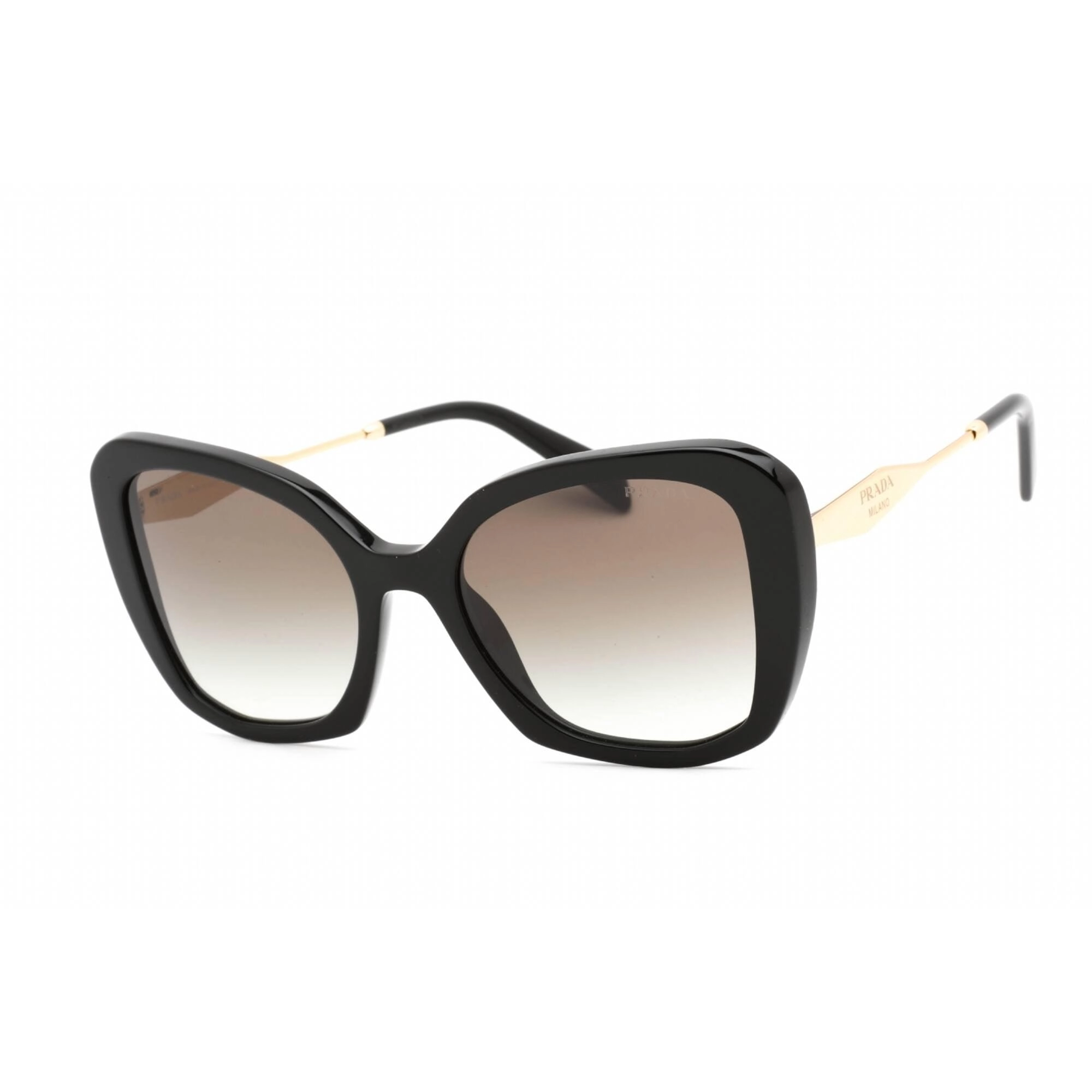 Prada Women's Sunglasses - Full Rim Black Plastic Butterfly Frame | 0PR 03YS 1AB0A7