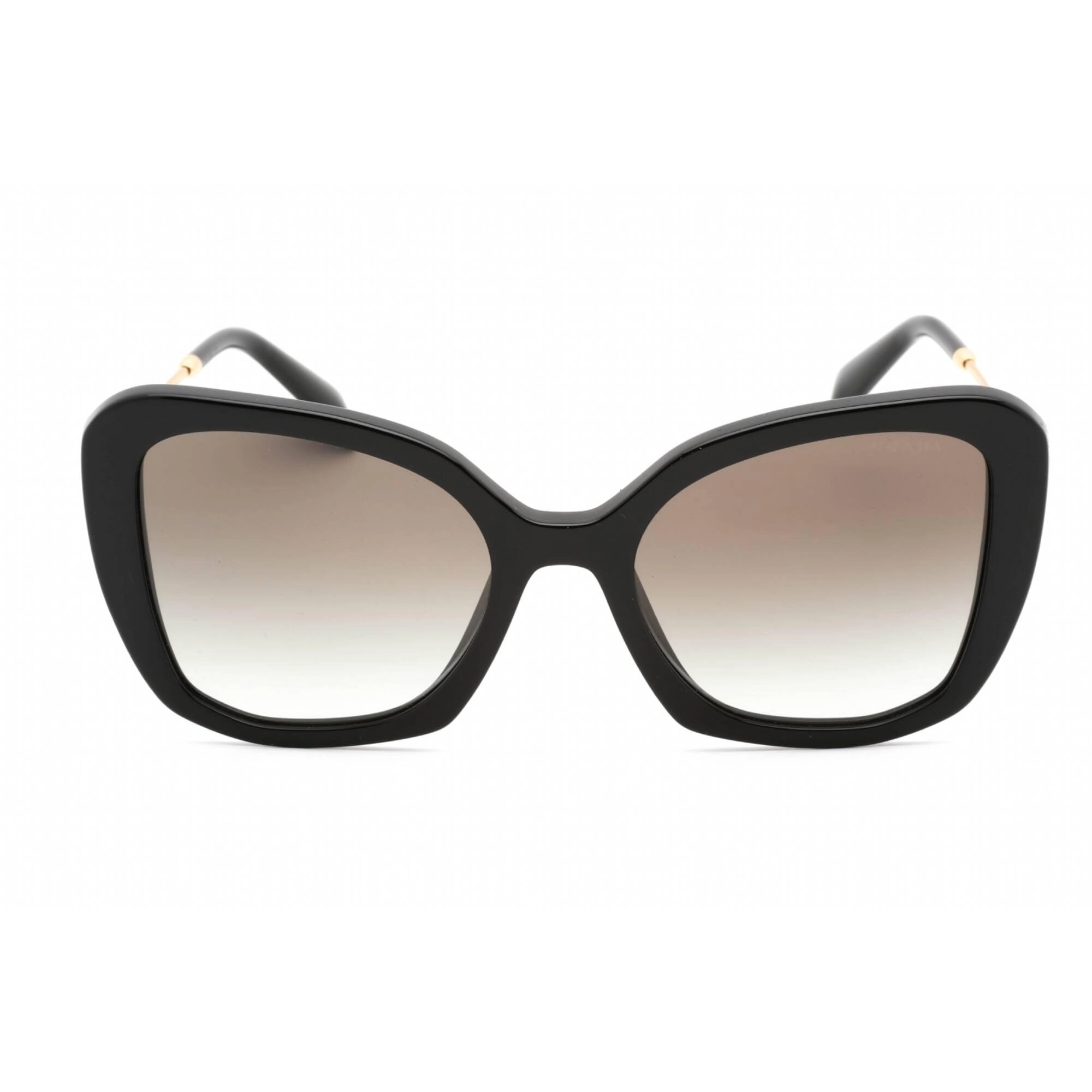 Prada Women's Sunglasses - Full Rim Black Plastic Butterfly Frame | 0PR 03YS 1AB0A7