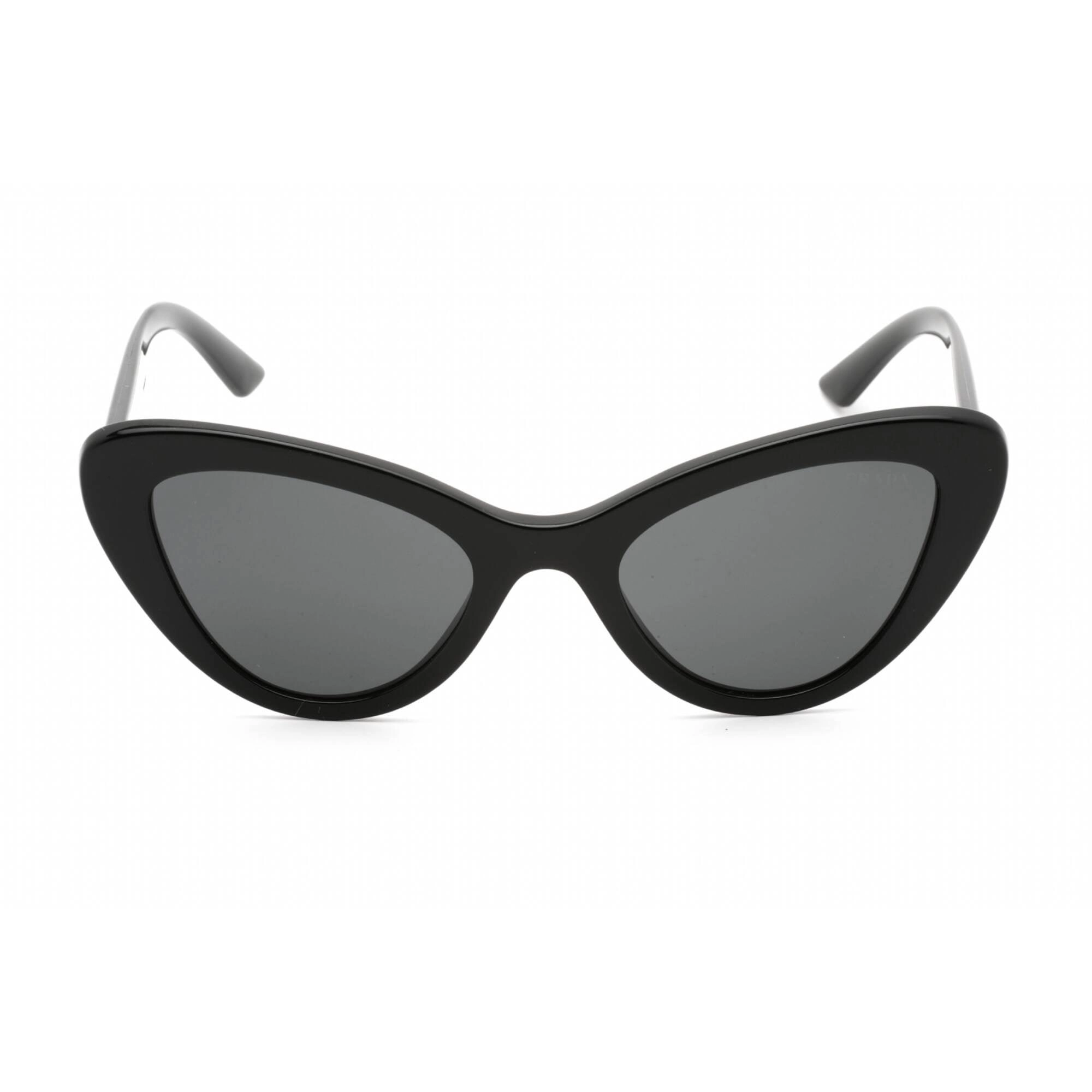 Prada Women's Sunglasses - Full Rim Black Plastic Cat Eye Frame | 0PR 13YS 1AB5S0