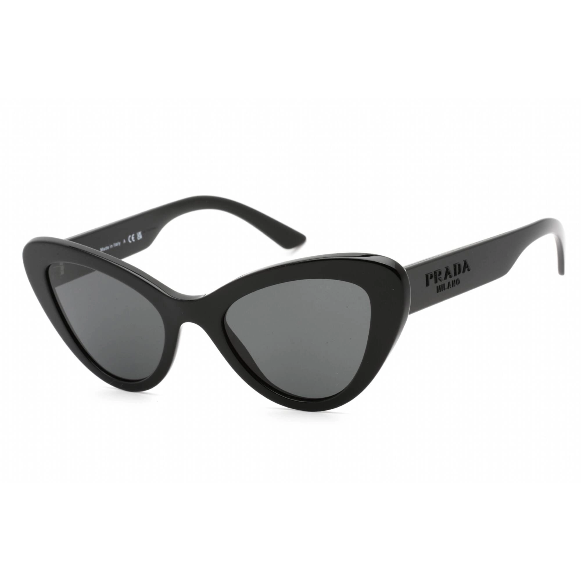 Prada Women's Sunglasses - Full Rim Black Plastic Cat Eye Frame | 0PR 13YS 1AB5S0