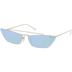 Prada Women's Sunglasses - Silver Cat Eye Frame Blue Lens | PRADA 0PR64US 1BC12367