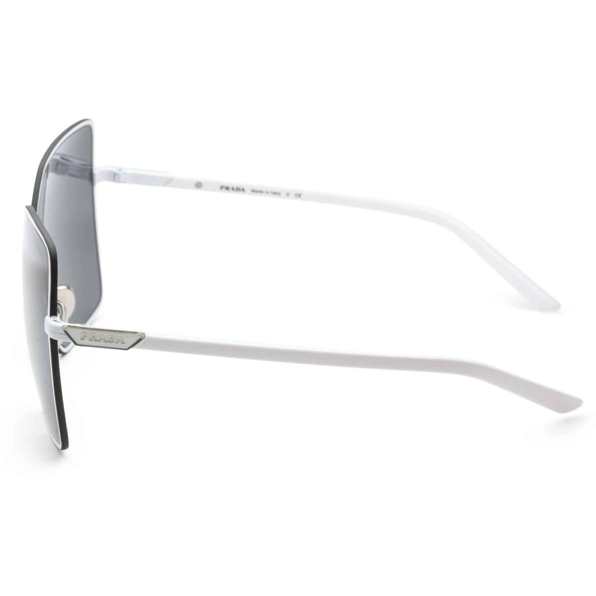 Prada Women's Sunglasses - White Metal Full Rim Frame Dark Grey Lens | 0PR 50YS 4615S0