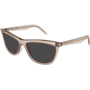 Saint Laurent Women's Sunglasses - Brown Acetate Cat Eye Frame Black Lens | SL515 006