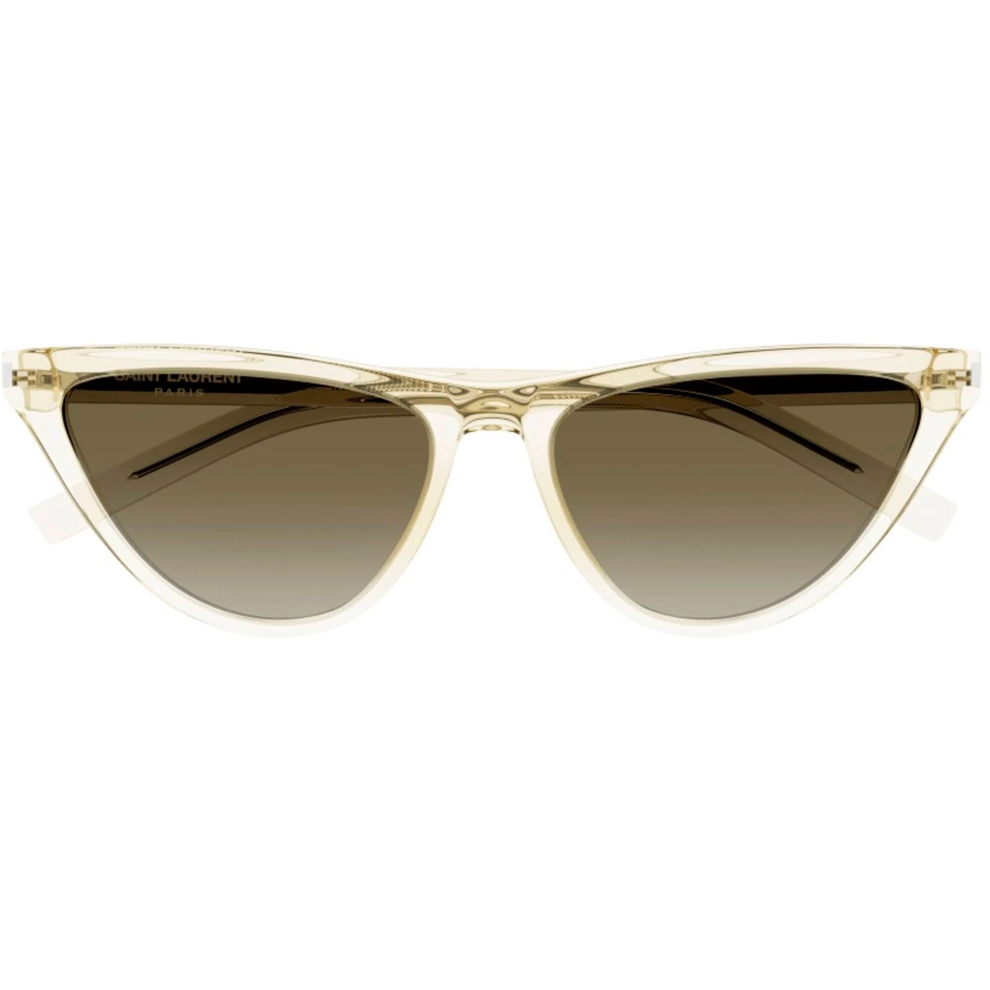 Saint Laurent Women's Sunglasses - Yellow Acetate Frame Brown Lens | SL550SLIM 005