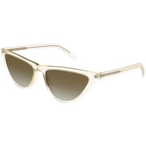 Saint Laurent Women's Sunglasses - Yellow Acetate Frame Brown Lens | SL550SLIM 005
