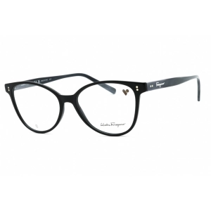 Salvatore Ferragamo Women's Eyeglasses - Black/Grey Marble Cat Eye Frame | SF2948 004