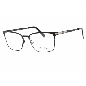 Salvatore Ferragamo Women's Eyeglasses - Matte Black Metal Rectangular | SF2207 021