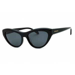 Salvatore Ferragamo Women's Sunglasses - Black Cat Eye Frame Grey Lens | SF1103S 001